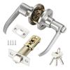 1pc Bedroom Door Lock, Indoor Use, Aluminum Alloy Material, Easy Bedroom Lock Holder, Three Pole Spherical Holder Key