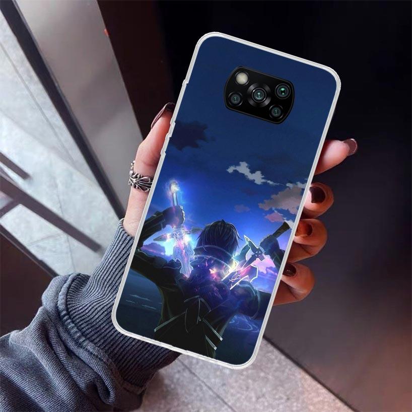 Sword Art Online Anime Phone Case For Xiaomi Poco X7 X6 X5 Pro F7 Ultra Redmi 15C 15 13 13C 12 12C 10 10A 10C 9 9A 9C 9T Shell P