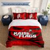 Tampa Bay Buccaneers 3‑Piece Bedding Set Soft Microfiber Duvet Cover Pillowcases Comfortable Bed Linen for Bedroom Decoration