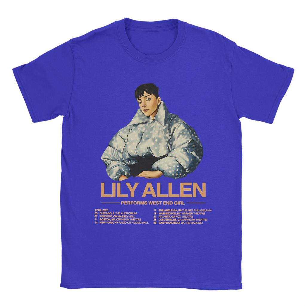 Hipster Lily Allen West End Girl Tour 2026 T-shirts för Unisex Rund Hals Ren T-shirt Kortärmad T-shirt Plus Size Kläder