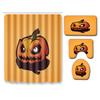 Halloween Shower Curtain Floor Mat Combination Four-Piece Set Bathroom Toilet Carpet Door Mat