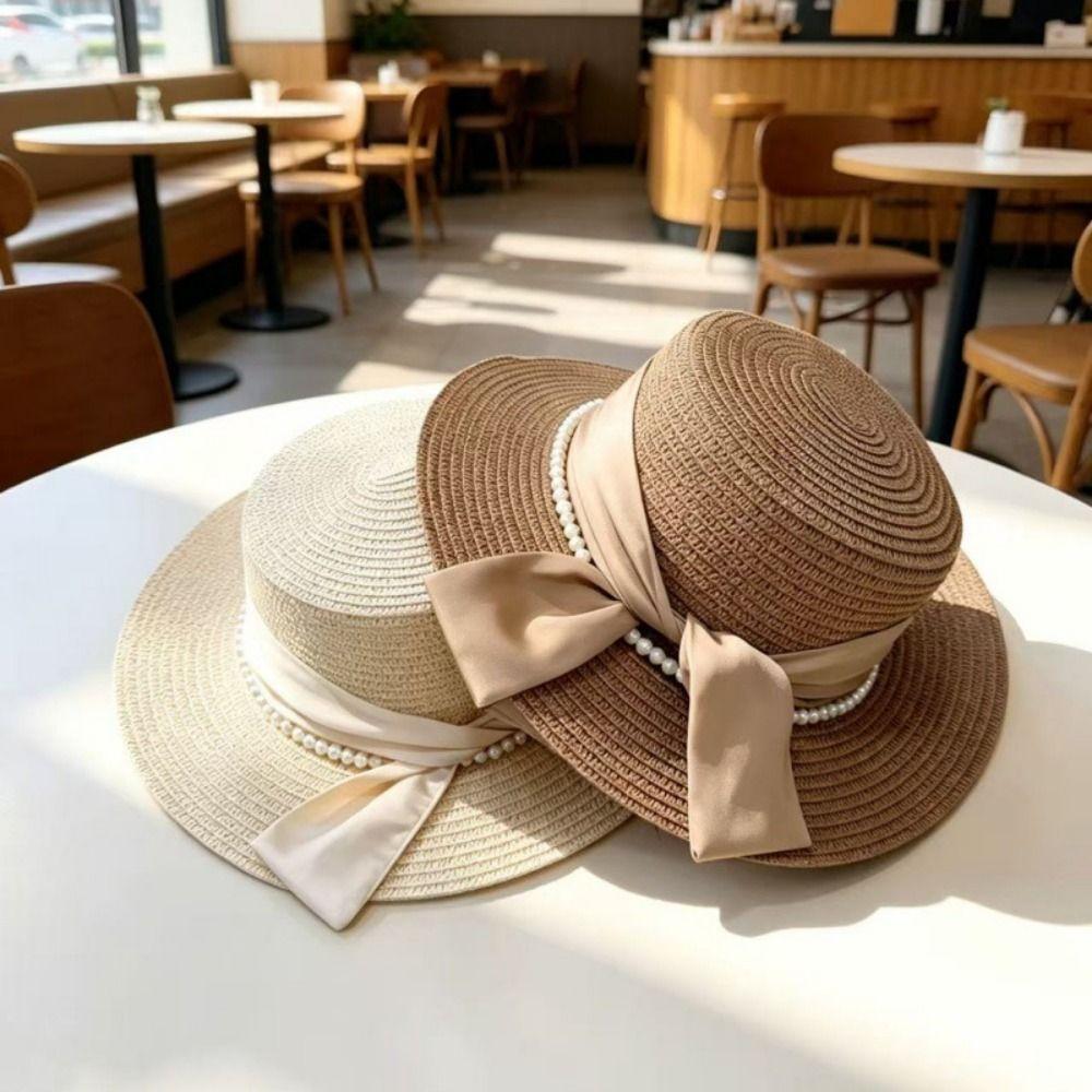 Silk Bow Bucket Hat Multicolor Beach Hat French Sun Visor Hat  Summer Outdoor