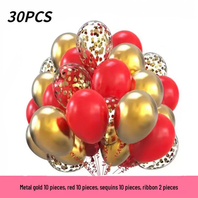 12" Sequin Confetti Balloons - Set of 30 for Christmas, Halloween, and Birthdays