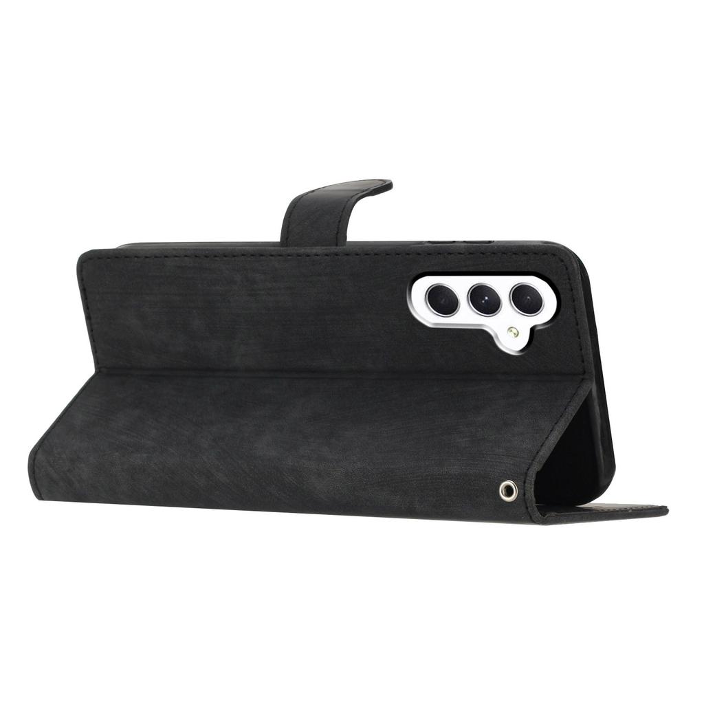 Für Samsung Galaxy A56 5G Hülle mit Kartenfächern Hautgefühl PU-Leder Handyhülle Ständer