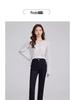 Petite Women's Slimming Black High Waist Cropped Straight Leg Jeans