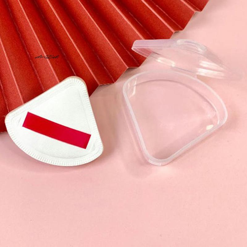 Transparent Portable Triangle Cosmetic Bag Sponge Makeup Puff Storage Case - Clear Cosmetic Organizer