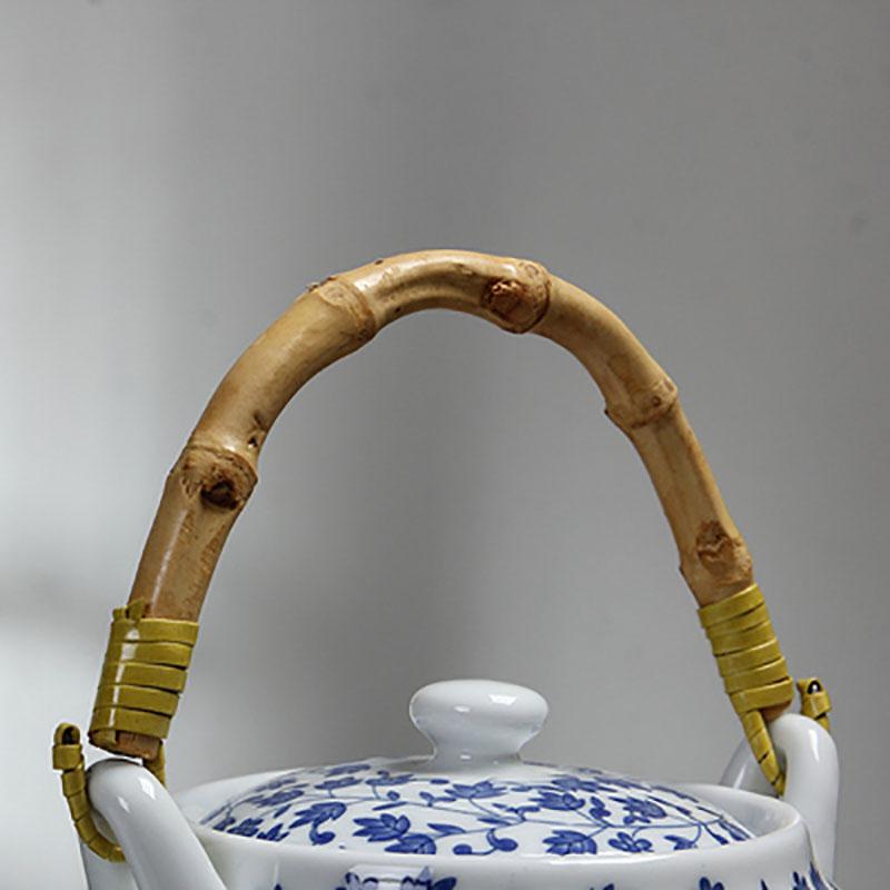 Jingdezhen Blue and White Porcelain Large Teapot Household Ceramic Teapot High Grade and White Porcelain Teapot