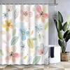 Colorful Floral Shower Curtain: Vibrant Flowers and Leaves for a Cheerful Bathroom Decor