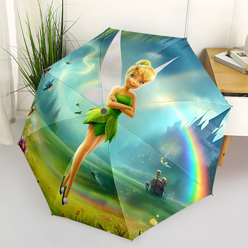 

Tinker bell Themed Travel Umbrella-8 Ribs Automatic Opening and Closing, Portable Folding Design, Compact and Stylish Umbrella Suitable for