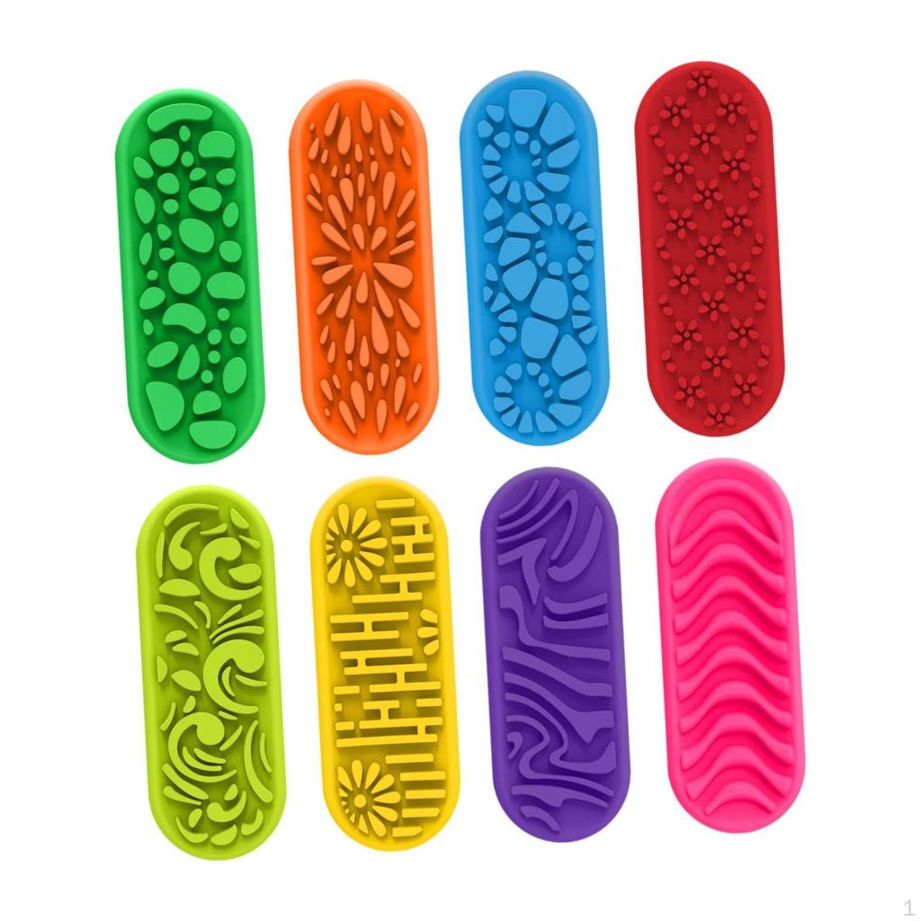 8x Worry Stone Fidget Toys Gift Early Learning Play Silicone Sensory for Children