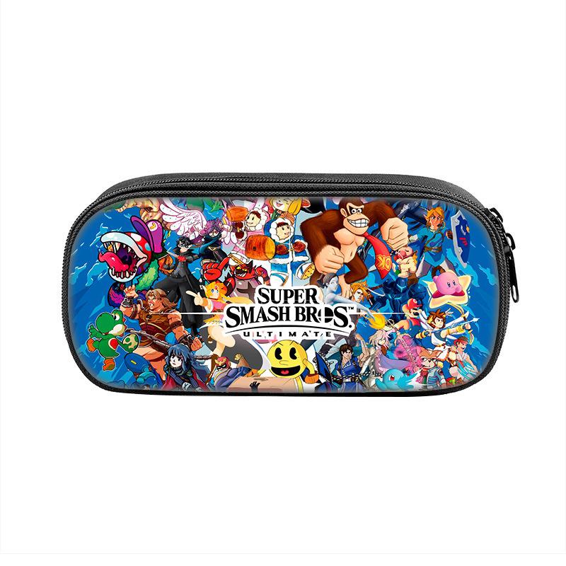 Mario Animation Peripheral Single Layer Children'S Pencil Bag Mario Polyester Student Stationery Pencil Case