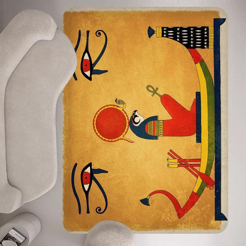 Ancient Egypt Egyptian Floor Carpet Kids Room Bedroom Decoration Balcony Anti-Slip Doormat Living Room Hotel Decor Mat