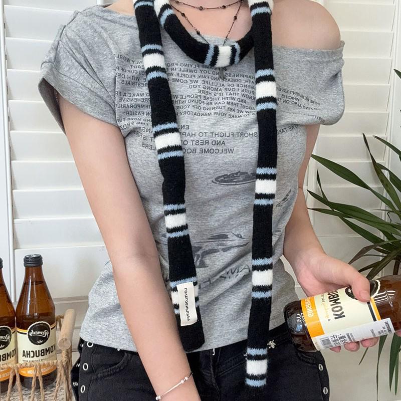 American Artistic Striped Sweet & Spicy Fashionable Women's Scarf for a Stylish Autumn & Winter Look
