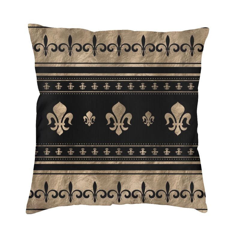 

Fleur De Lis Pastel Gold Cushion Covers xcm Soft FleurDeLys Lily Flower Throw Pillow Case Sofa Car Pillowcase Decoration 30cmx30cm