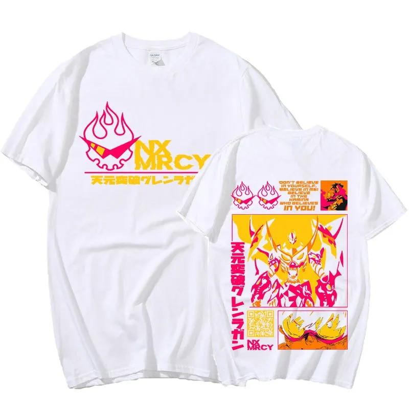 Anime Tengen Toppa Gurren Lagann Tričko Dámské Unisex Unisexga Trička s krátkým rukávem Hip Hop Streetwear Oversized Unisex Tričko