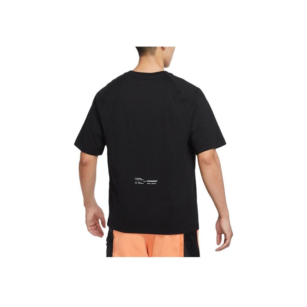 Jordan 23 Engineered Logo Print Rundhals Kurzarm T-Shirt SS22 Herren Oberteile Schwarz DQ7357-010