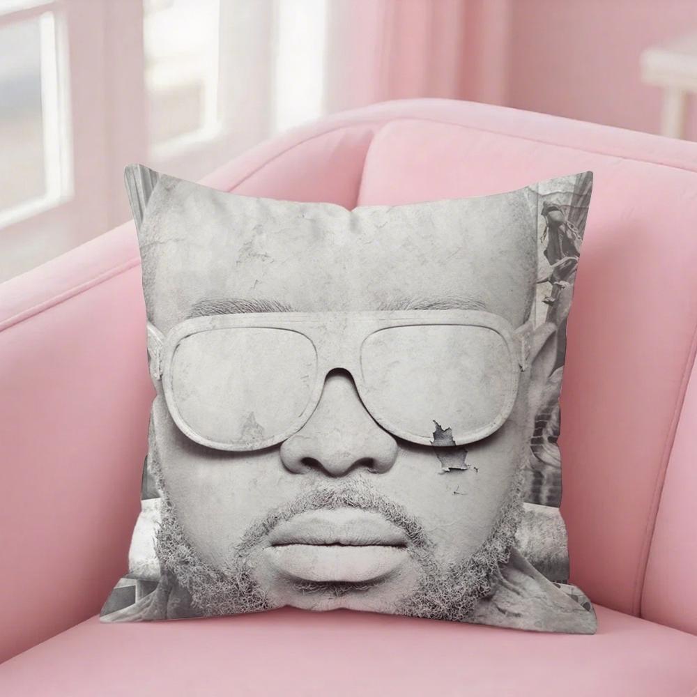 

Hip Hop Rapper GIMS Pillow Case Cover Square Sofa With Pillow Case For Home Use 12x12Inch