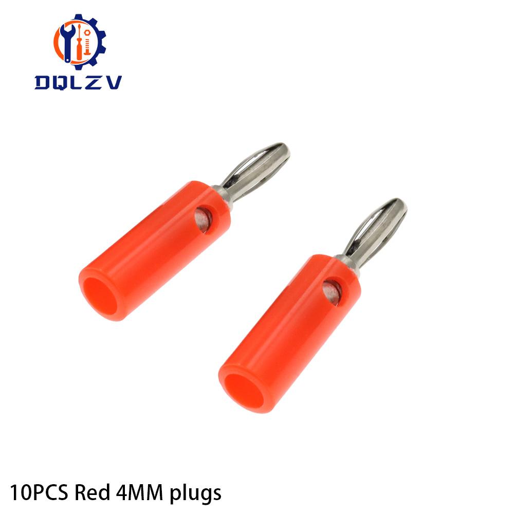 10PCS 50mm Plastic Handle Test Probe Metal Alligator Clips Connector Connect Socket Plug for Battery 4MM Banana Plug