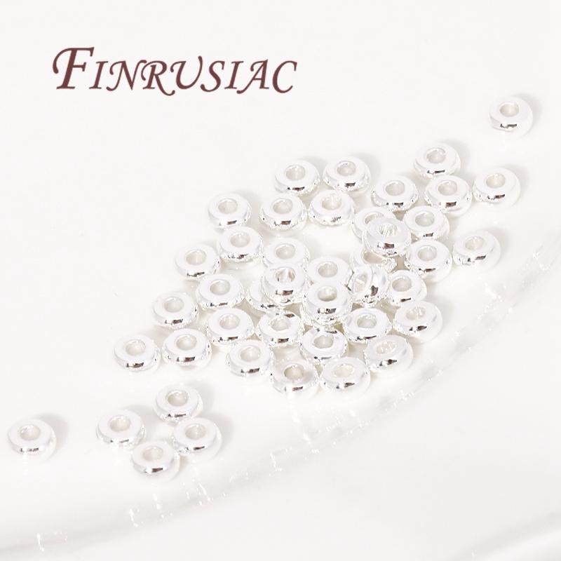 4mm-5mm Spacer Beads 18K Real Gold Plated Smooth Metal Separators Beads Supplies For Jewelry,DIY Bracelets/Necklace Accessories