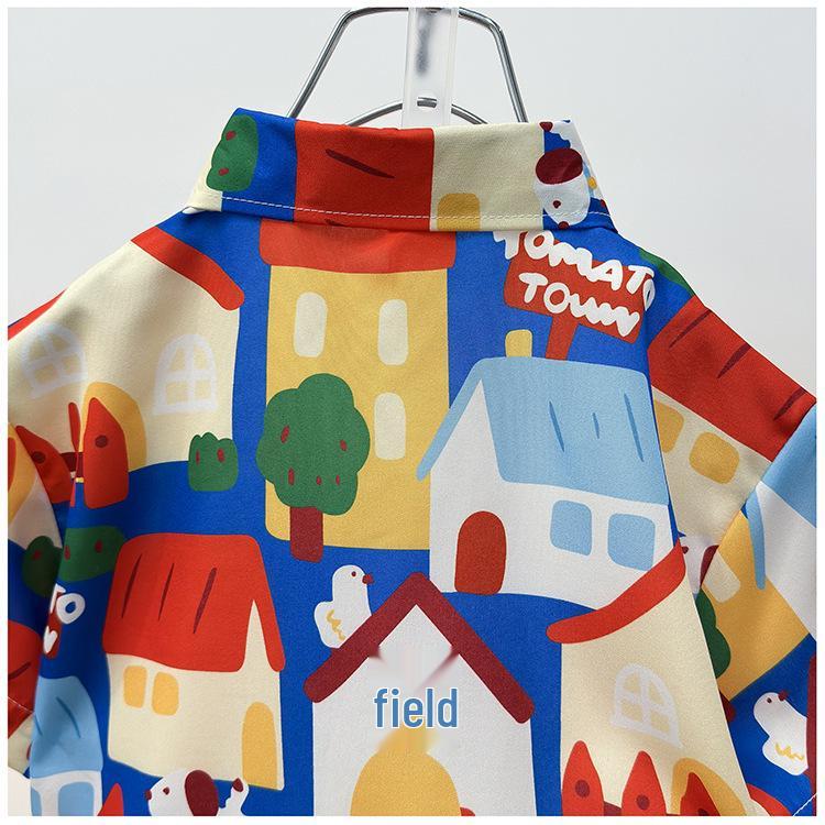 Trendy Boys' Street Style Summer Beachwear Two-Piece Set