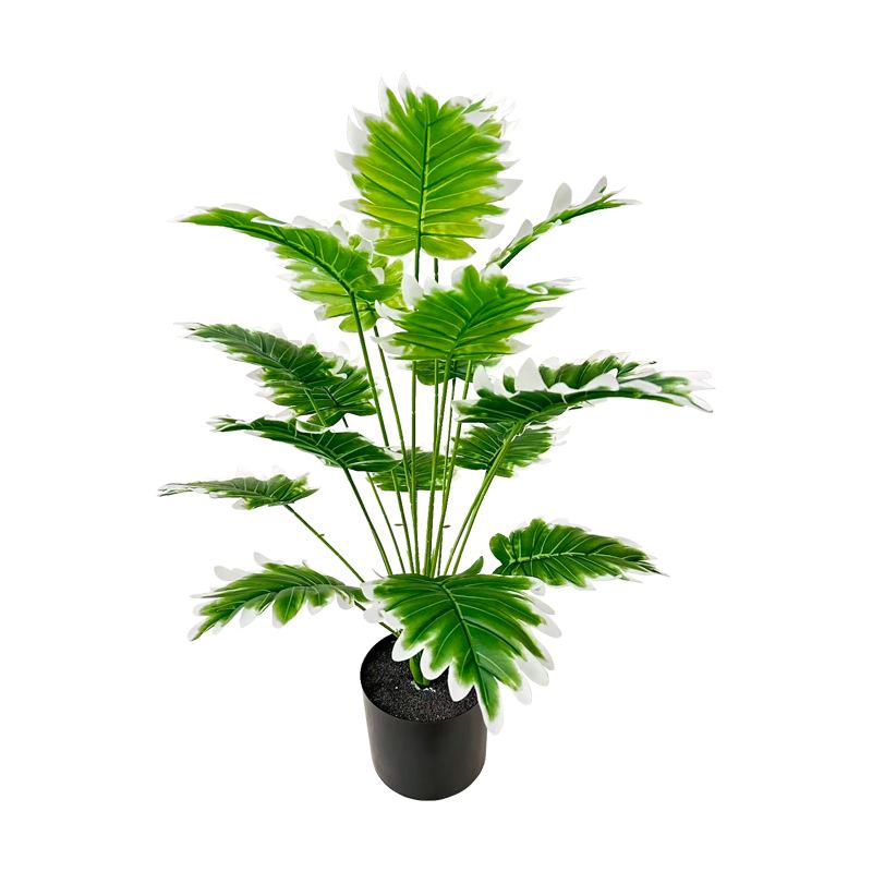 Nordic Style Artificial Green Buddha Hand Leaf Plant for Indoor Decoration