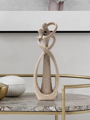 Nordic Style Creative Home Decor: Embracing Couple Sculpture for Office, Bookshelf, Living Room, Bedroom, Tabletop Decoration