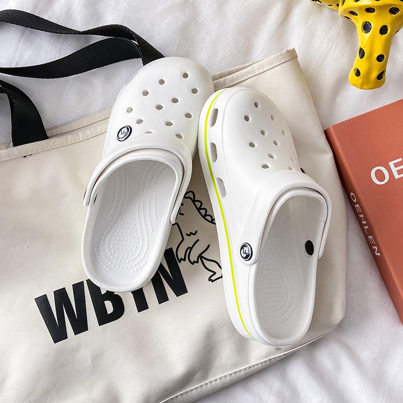 New hole shoes women's summer outer wear couple student cute beach shoes sandals shoes non-slip