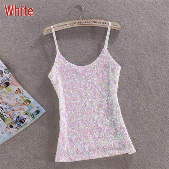 New Slimming Sequin Tank Top Camisole - Women's Versatile Base Layer Vest