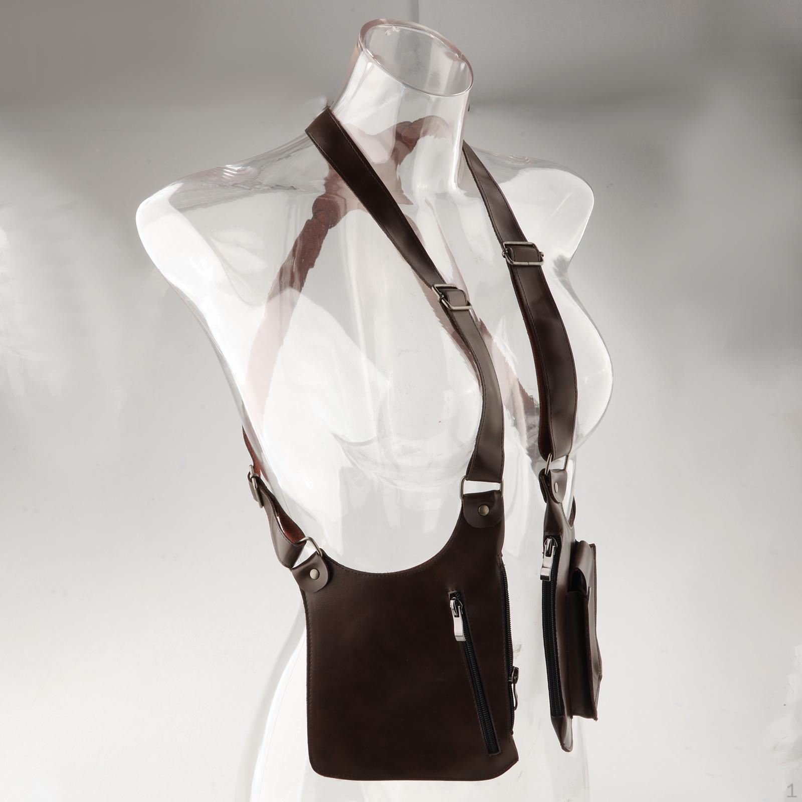 

Двойная сумка через плечо с карманами для отдыха для мужчин в средневековом стиле коричневый