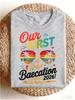 Funny Graphic Men'S T-Shirt Our First Baecation 2026 Matching Couple Cruise Trip T-Shirt Classic Unisex Crew Neck T-Shirt Breathable Casual Casual Att