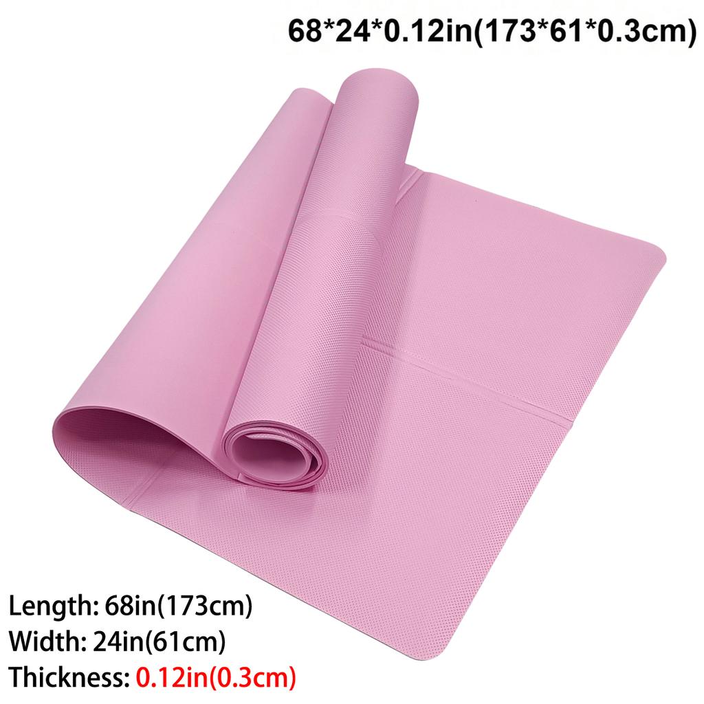 Vikbar Yogamatta Rosa Miljövänlig EVA Vikbar Rese Fitness Träningsmatta 3/4/6mm Tjocklekar för Yoga Golvträning