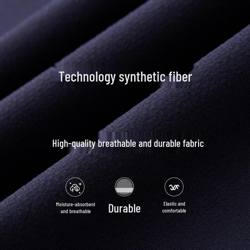 EVE Men's Ice Silk Straight-Fit Casual Trousers