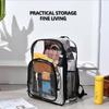 17" Transparenter Rucksack Wasserabweisend Transparenter Rucksack Strapazierfähig Durchsichtiger Rucksack Große Kapazität Buchertasche Schultasche