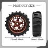 4 Pieces All Terrain RC Wheels Replacement 2.8x1inch for 1: 14 Scale Sturdy Accessory Easily Install