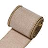 5 Yards/63mm Jute Drahtband Imitation Leinen Bunt Geschenkverpackung Juteband Einfarbig Geschenkverpackung Band