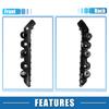 ABSOPRO Front Bumper Brackets for Nissan Sentra Black 1 Pair (Part Number 622243YU1A) (2016-2019), Plastic,