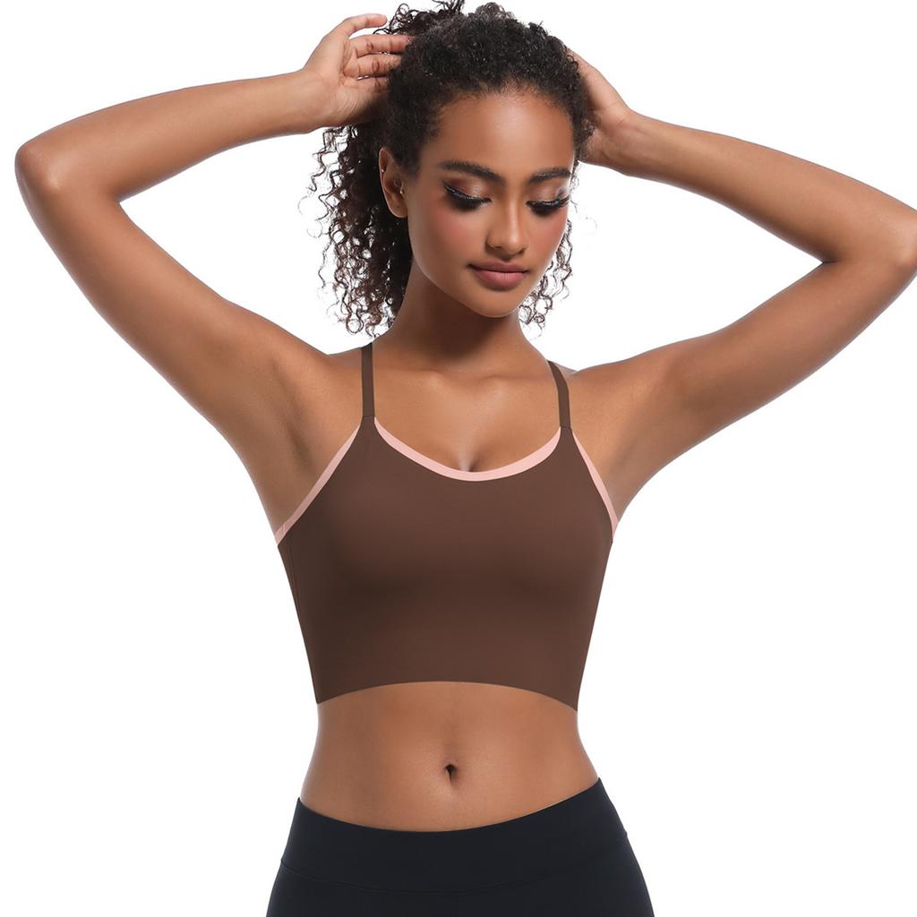Beautiful Back Top One Cup Seamless Sports Bra Running Fitness Yoga Bra For Women