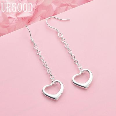 Orecchini a Forma di Cuore alla Moda in Argento Sterling 925 Gioielli da Matrimonio