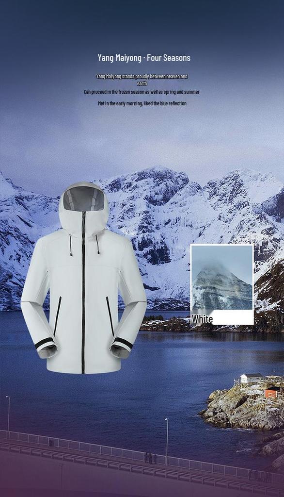 Outdoor Windproof Waterproof Color Block Hiking Jacket 2025: Breathable, Thin, Couple Style, Stormproof Shell.