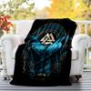 Nordic Mythology Flannel Blanket Soft All-Season Throw, Design for Camping, Car Travel, Hiking Sofa, Bed, Office Perfect Gift for Parties