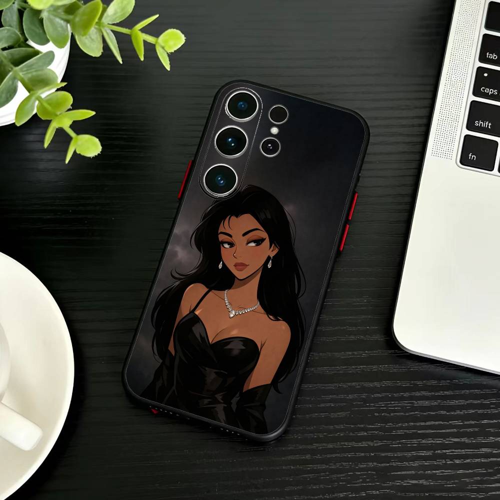 

Чехол для телефона Princess P-Rapunzel для Samsung S26, S25, S24, S23, S22, S21, S20, Ultra, Plus, FE Черный Мягкий Чехол Samsung S30Ultra5G