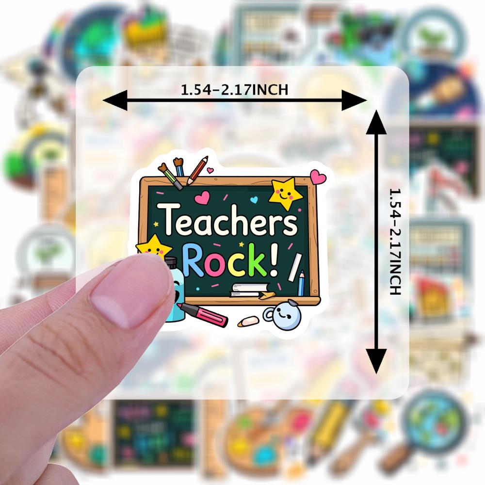Fun Education Decals Colorful Art School Supplies Stationery Stickers For Fridge Laptop