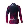 Women's Quick-Dry Rose Red Camo Cycling Jacket - Breathable, Long Sleeve Outdoor Sports Top, Outdoor Cycling Top