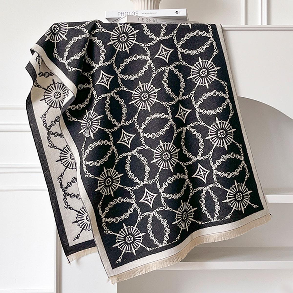 

Роскошное Теплое Пончо Имитация Кашемира Зимний Женский Шарф Шаль Накидки Женский Толстый Пашмина Одеяло Буфанда Путешествия Эшарп