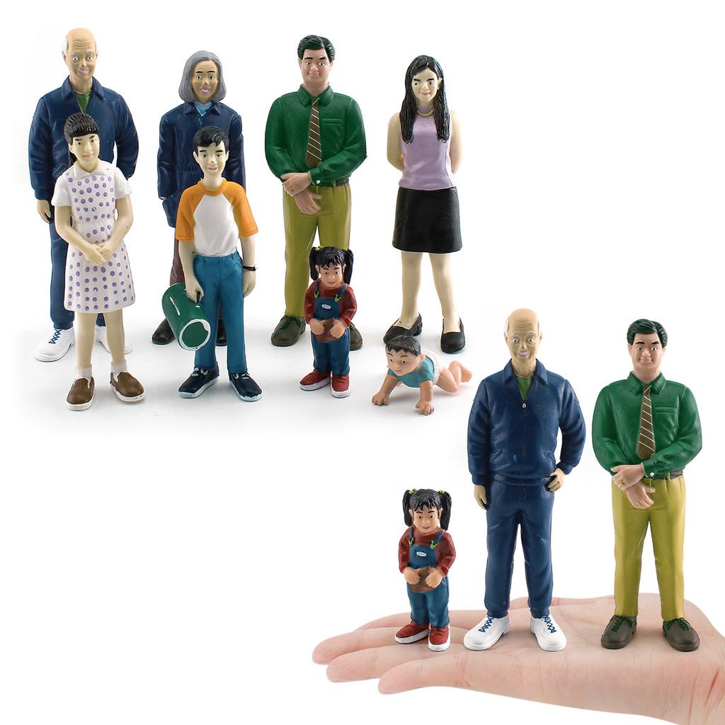Model Simulation Character Dad Mom Grandpa Grandma Boy Girl Baby Doll Decoration
