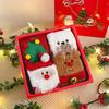 Santa Claus Coral Velvet Socks Snowman Elk Middle Tube Socks New Christmas Socks  Female