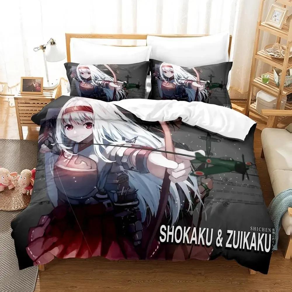 New 3D Kawaii Anime Zuikaku (Kancolle) Bedding Set Single Twin Full Queen King Size Bed Set Adult Kid Bedroom Duvet Cover Sets