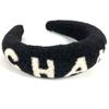 AAB263 25 Autumn/winter CC Logo CC Mark Headband Hairband Black/White