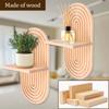 2Pcs Floating Shelf Wood Candle Wall Holder Minimalist Shelf Wall Decor Aesthetic Floating Rack Easy To Install for Nursery
