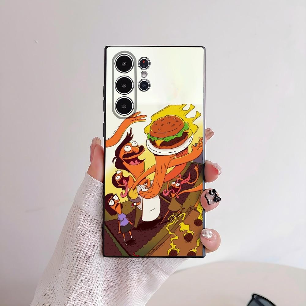 Cartoon B-Bobs Burgers Phone Case For Samsung Galaxy S25 S24 S22 S23 Ultra S21 S20 Plus 5G Frosted Non-Slip Full Cover Soft Case